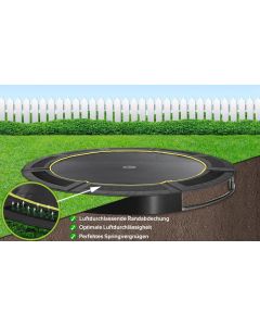 Flat to the ground trampolin Capital Play Black 305 cm