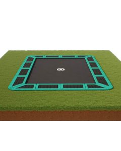 Flat to the ground Trampolin Rechteck Capital Play 335 x 244 Grün
