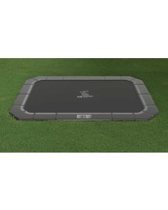 Flat to the ground Trampolin Rechteck Magic Circle Pro Grau 430x305 cm