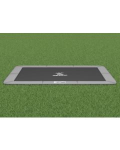 Flat to the ground Trampolin Rechteck Magic Circle Pro Grau 244x366 cm
