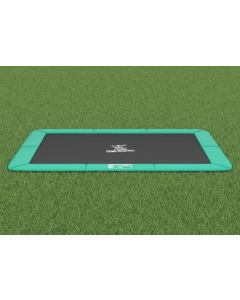 Flat to the ground Trampolin Rechteck Magic Circle Pro Grün 214x305 cm
