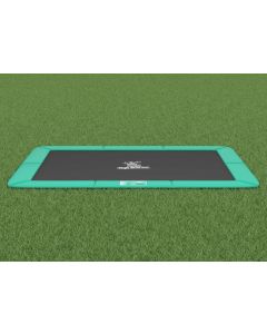 Flat to the ground Trampolin Rechteck Magic Circle Pro Grün 244x366 cm