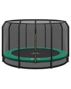 Bodentrampolin Magic Circle Pro 427 cm Grün mit Sicherheitsnetz