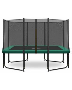 Rechteckige trampolin Magic Circle Pro 244 x 366 cm Grün mit sicherheitsnetz