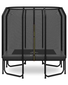 Rechteckige Trampolin Magic Jump Fiber 153 x 214 cm Grau mit Sicherheitsnetz