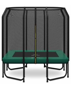 Rechteckige Trampolin Magic Jump Fiber 153 x 214 cm Grün mit Sicherheitsnetz