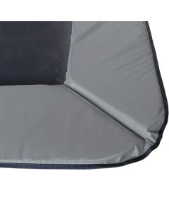 Rechteckige Trampoline Randabdeckung Flat to the Ground Grau Magic Circle Pro 244 x 366 cm