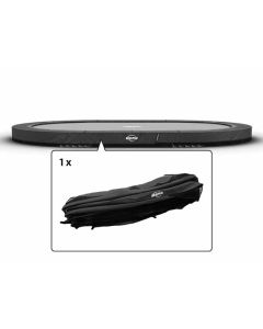 Trampolin Randabdeckung oval Berg Champion Grand inground 470x310 cm Grau
