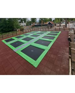 Trampolinanlage Akrobat Jump Arena Flat to the ground - Seite an Seite
