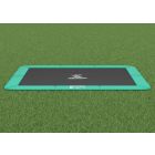 Flat to the ground Trampolin Rechteck Magic Circle Pro Grün 244x366 cm