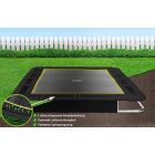 Flat to the ground Trampolin Rechteck Capital Play 335 x 244 Schwarz